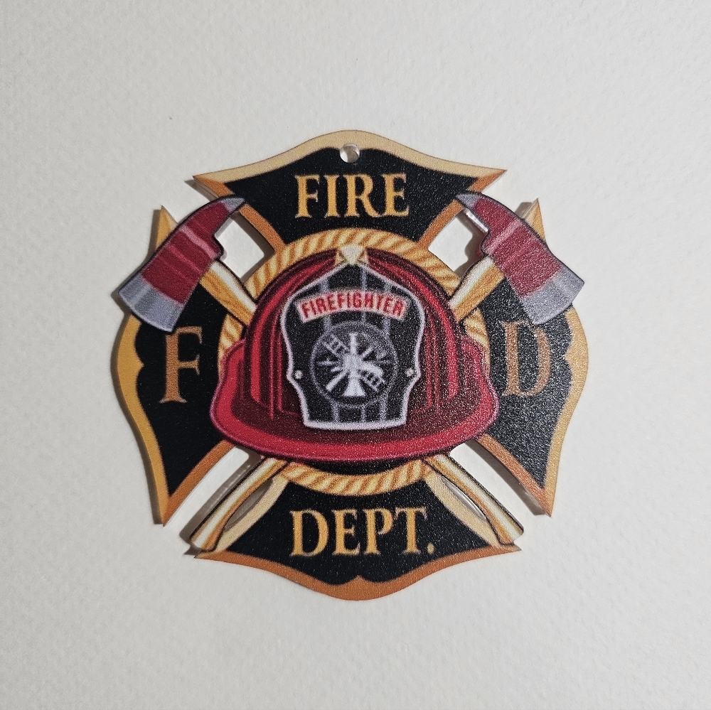 Firefighter Fire Deptartment Christmas Ornament